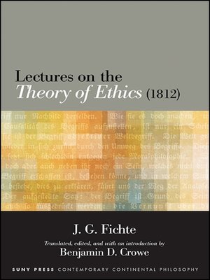 cover image of Lectures on the Theory of Ethics (1812)